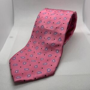 Brooks‎ brothers 346 pink with paisley design tie